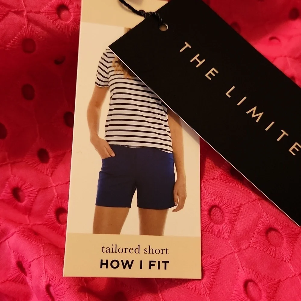 The Limited Hot Pink Eyelet Tailored Short Size 8 - Picture 13 of 15